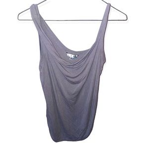 Cabi - dark gray tank, one sleeve wider | M